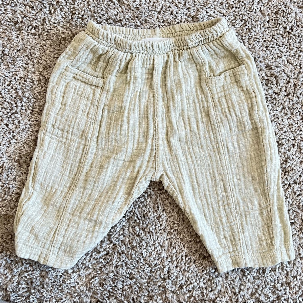 Zara Baby Textured Gauze Hammer Pants 1-3 Months